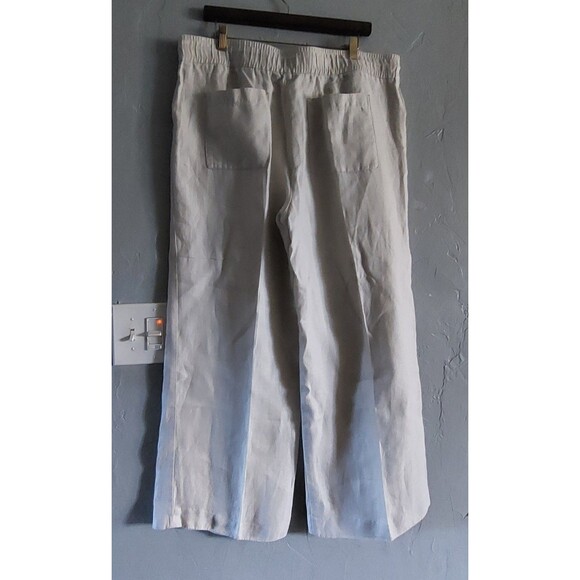 Loft Ann Taylor Pants Women Size 14,100% Linen,Straingh Legs,Beige,36 Inch Waist - Picture 7 of 9
